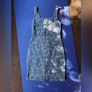 NWT denim butterfly bodycon
